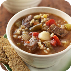 Barley beef soup 