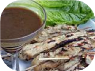 Sweet Chicken Skewers With a Peanut Dip