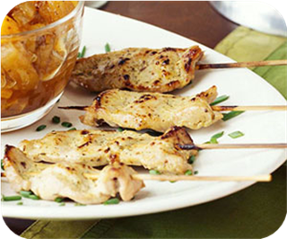 Mustard-Glazed Pork Skewers
