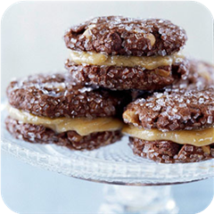Chocolatey Peanut Butter Sandwich Cookies 
