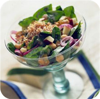 Middle eastern bulgur-spinach salad 
