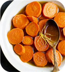 Lemon-glazed sweet potatoes 