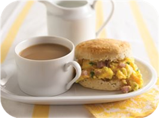 Eggs & Ham Biscuits