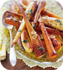 Aromatic parsnips and carrots 