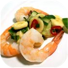 Thai Banana Salsa with King Prawns