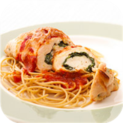 Spinach-Chicken Breast Rolls