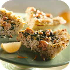 Salmon-Walnut Rice Pie