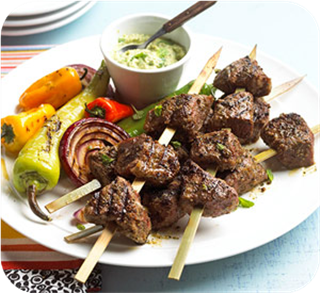 Top Sirloin Kabobs and Avocado Sauce