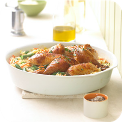 Herbed chicken and orzo 
