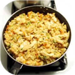 Roasted Garlic Teriyaki Fried Rice with Chicken