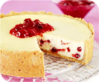 Scarlet-and-Cream Cheesecake