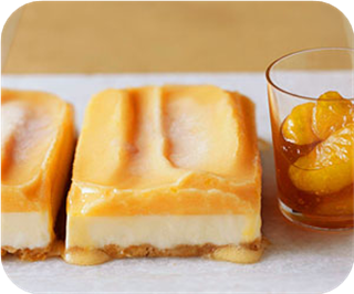Mandarins and ice cream cake 