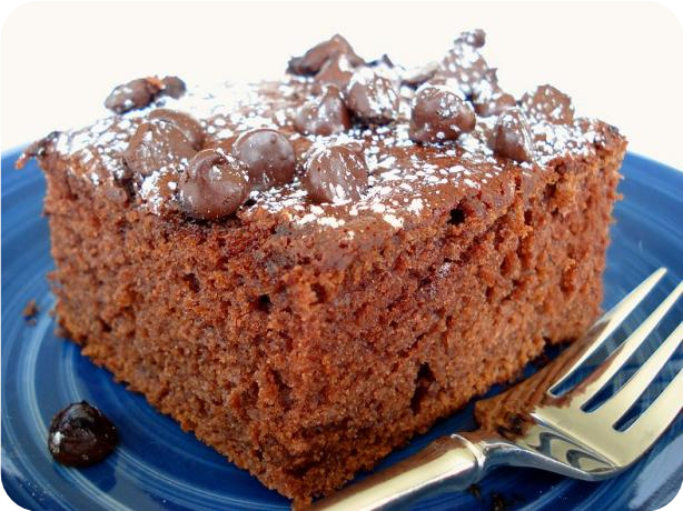Chocolate Chip Applesauce Cake - Super Moist!