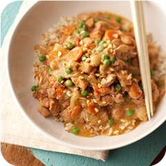Hot and spicy braised peanut chicken 