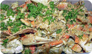 Smoked Garlic Crab
