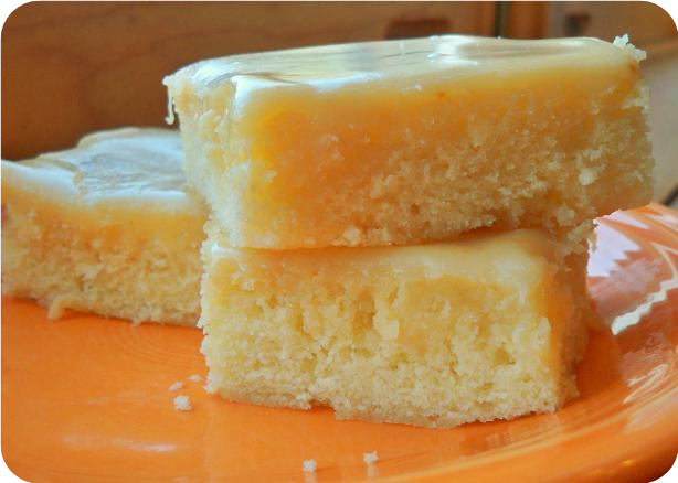 Blondies With White Chocolate Ganache