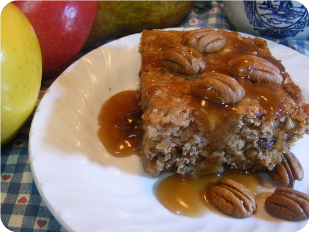 Apple Pudding Cake With Butterscotch Sauce