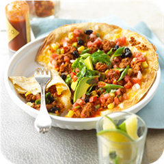 Horizo-topped mexican pizzas 
