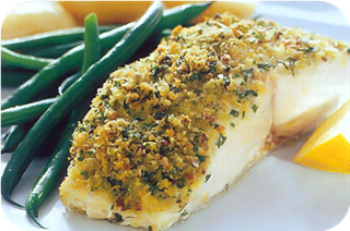 Parmesan-crumbed baked fish