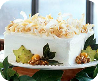 Apricot-Nut Spice Cake with Coconut Butter Frosting 