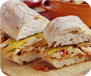 Pulled chicken sandwiches