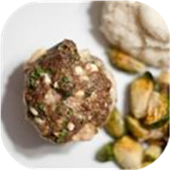 Blue Cheese, Spinach Meat Loaf Muffins