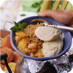Grilled fruit crisp 