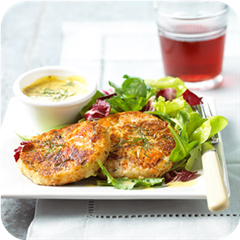 Salmon-potato cakes 