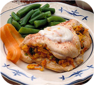 Chicken Breasts with Curried Stuffing