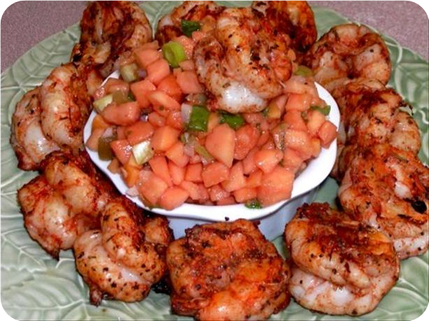 Ww 3 Points - Spicy Shrimp With Papaya Salsa