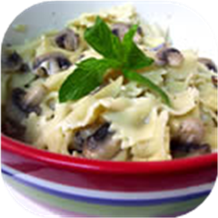 Mushroom Mint Pasta Salad