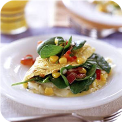 Tex-Mex Spinach Omelet