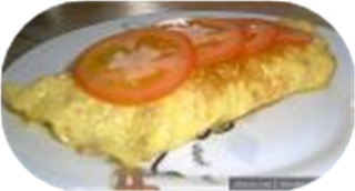 Mushrooms, Ham and Cheese Omelette