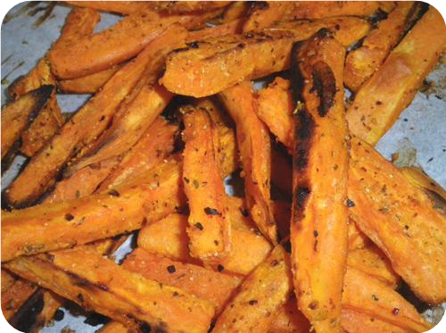 Oven Fried Sweet Potatoes