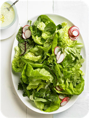 Herb Salad with Creamy Lemon Dressing