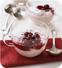 Fluffy cranberry mousse 
