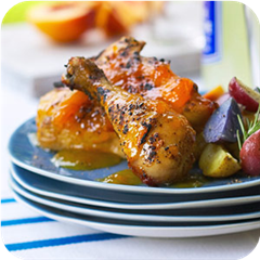 Ginger peach glazed chicken 