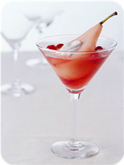Cranberry Poached Pears