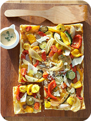 Roasted Squash and Pepper Tart