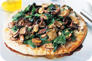  Wild-mushroom pizza