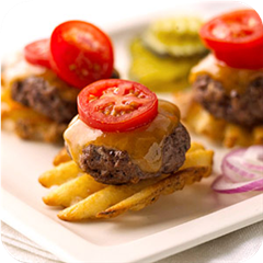 Burger-potato bites 