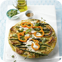 English muffin and asparagus bake 