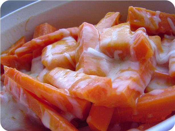 Cheese and Honey Glazed Carrots