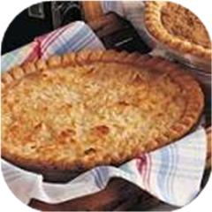 Golden Coconut Peach Pie