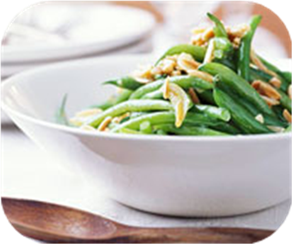 Green beans with almond slivers 