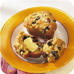 Oatmeal-Blueberry Muffins