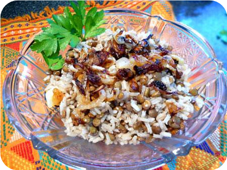 Mujadarah ("lentils With Rice") Middle East, Palestine