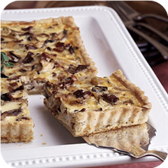 Wild Mushroom and Pancetta Tart