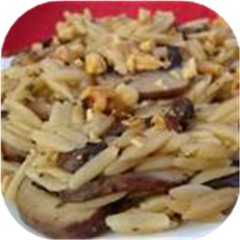 Orzo with Mushrooms and Walnuts