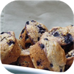 Black and Blueberry Muffins